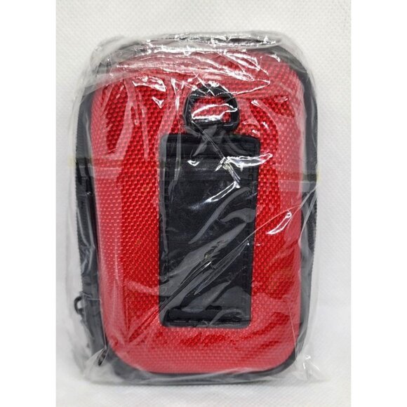 Durable Red Camera Bag/Wallet with Belt Clip and Hand Bracelet - Hard Shell - Picture 14 of 16